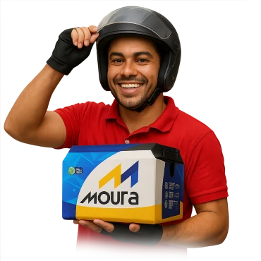 Motoboy com Bateria Moura