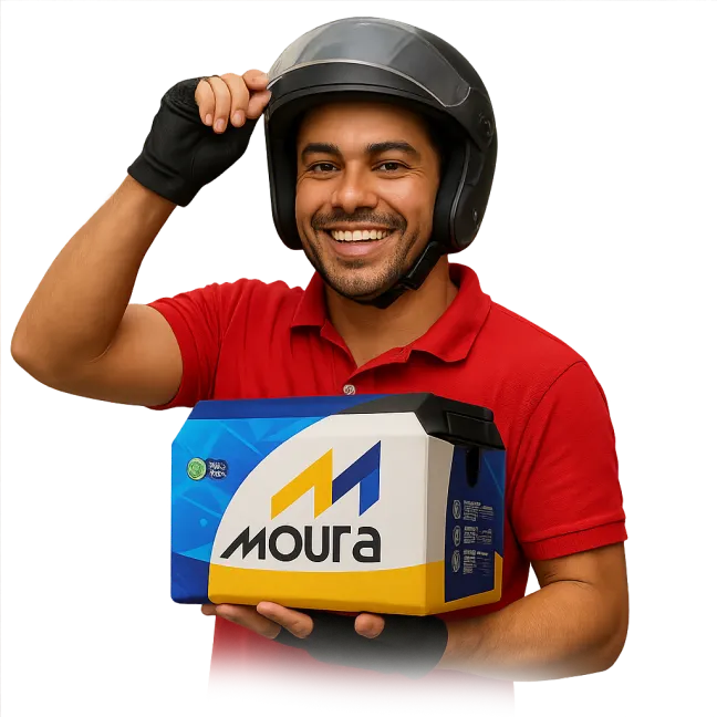 Motoboy com Bateria Moura